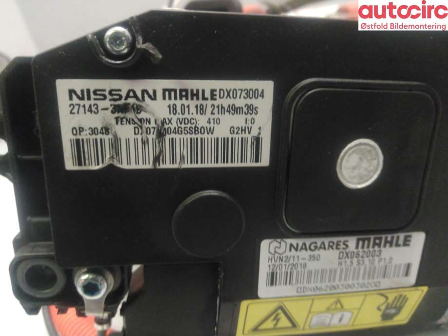 Varmeapparat register til Nissan Leaf 2018-->> (Type II)  (NISSAN|271433NF1B|)