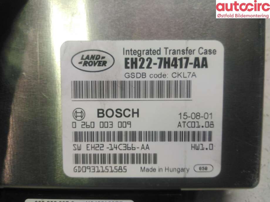 Styreenhet girkasse til Land Rover Discovery 2009-2017 (Type IV)  (LAND-ROVER|LR053307||EH227H417AA)