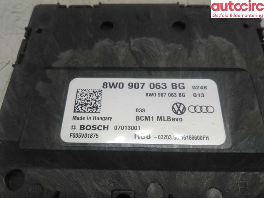 Styreenhet comfort (BCM) til Audi Q7 2015-->> (Type II)  (AUDI|8W0 907 063 BH||8W0 907 063 BG)