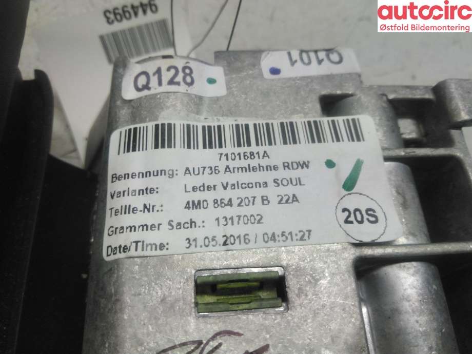 Sete armlene lokk til Audi Q7 2015-->> (Type II) (AUDI|4M0 864 207 B|)