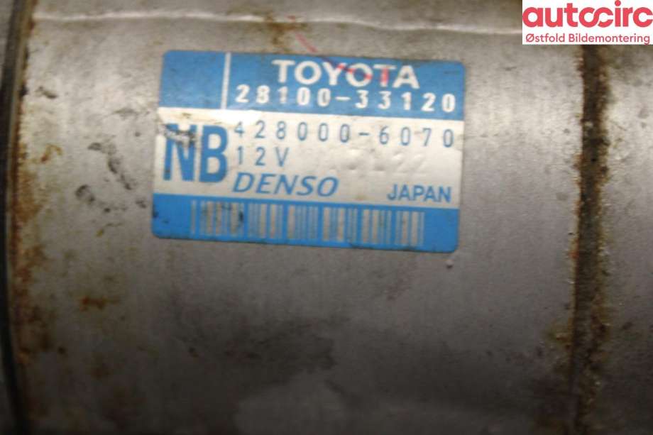 Starter diesel til Toyota Urban Cruiser 2009-2014  (TOYOTA|2810033120|)