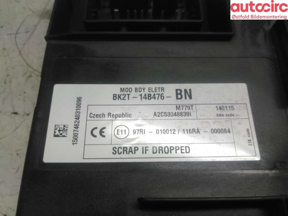Styreenhet comfort (BCM) til Ford Transit Custom 2013-2023 (Type I)  (FORD|2294547||BK2T-14B476-BN)