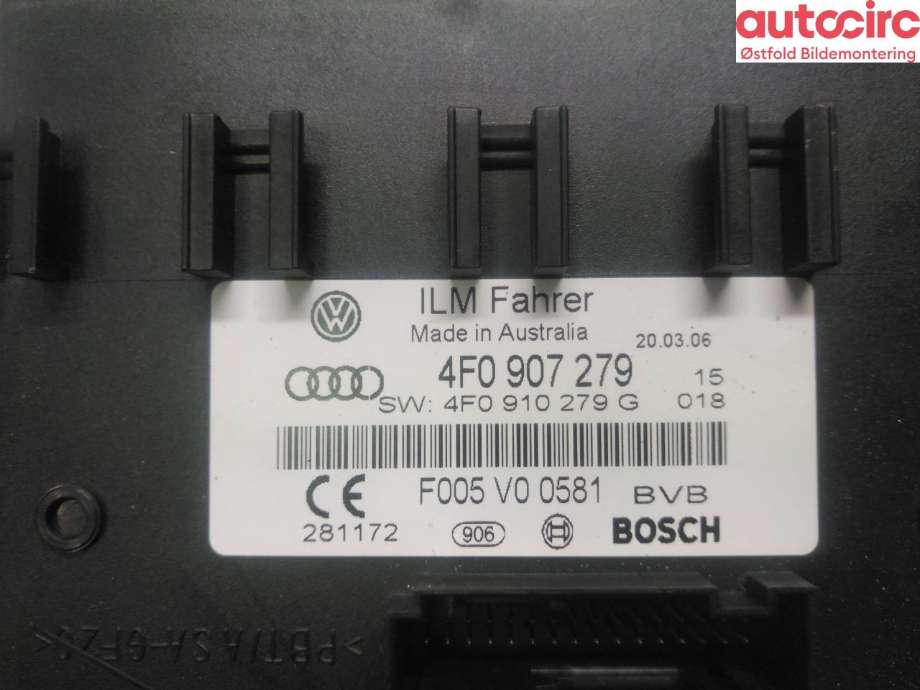 Styreenhet comfort (BCM) til Audi Q7 2006-2010 (Type I, Fase 1) (AUDI|4F0 910 279 K|)
