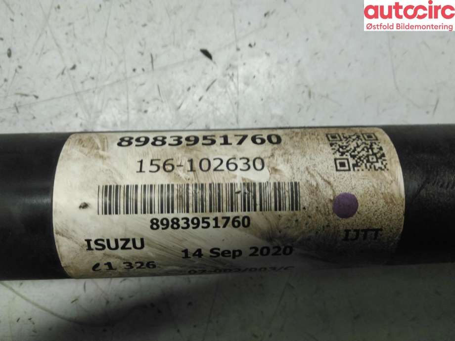 Mellomaksel fremre til Isuzu D-Max 2021-->> (Type III)  (ISUZU|)