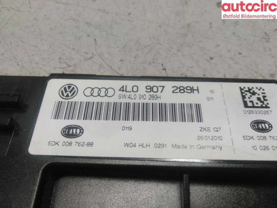 Styreenhet diverse til Audi Q7 2010-2015 (Type I, Fase 2)  (AUDI|4L0 910 289 K||4L0907289H)
