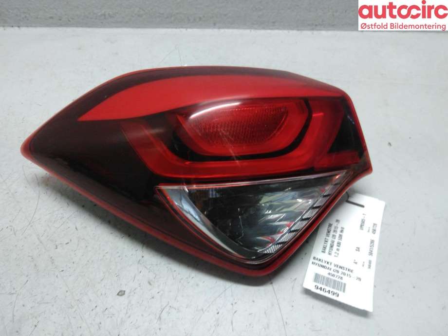 Baklykt venstre til Hyundai i20 2015-2020 (Type II) (HYUNDAI|92401C8000|)
