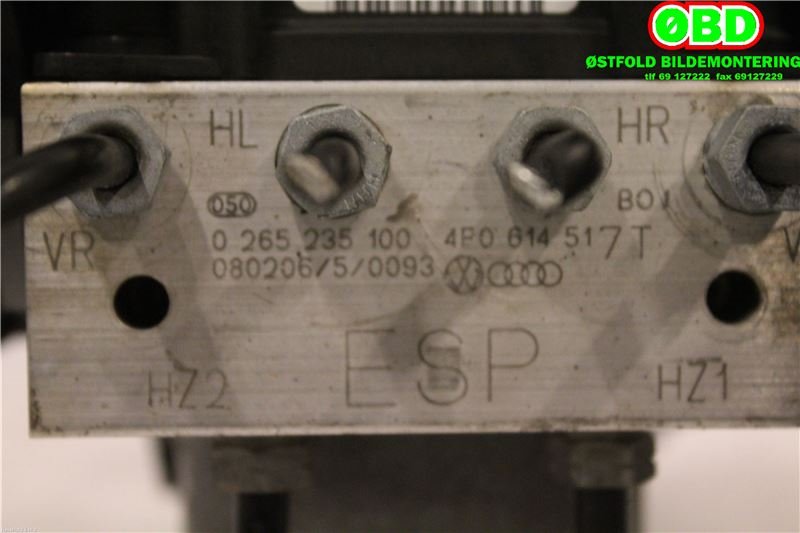 ABS sentral til Audi A6 2008-2011 (Type III, Fase 2) (C6) (C6) (AUDI|4F0 614 517 AB||4F0614517T)