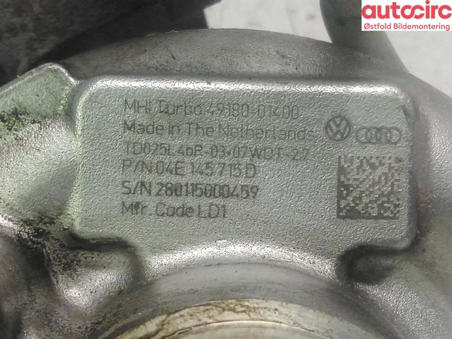 Turbo til VW Golf Sportsvan 2014-2018 (VOLKSWAGEN|04E 145 873 N|)