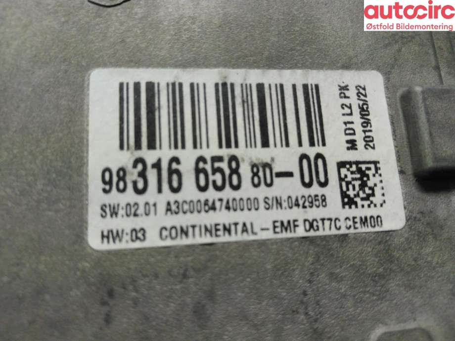 Instrument kjørecomputer til Peugeot Expert 2016-->> (Type III)  (PEUGEOT|98 316 658 80|)