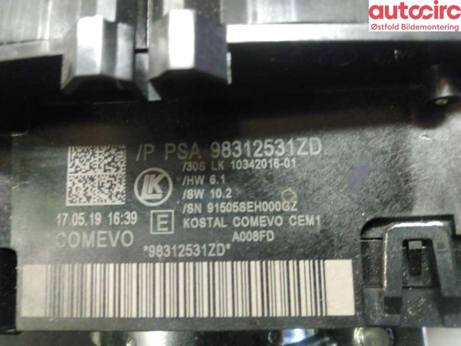 Bryter combi til Peugeot Expert 2016-->> (Type III)  (PEUGEOT|98 312 531 ZD|)