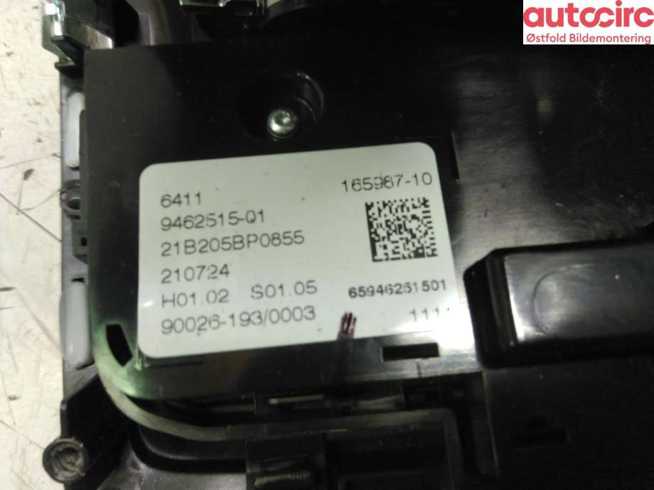 Varmeapparat betjening til BMW X7 2018-->> (G07) (G07) (BMW X7 XDRIVE40D|64 11 5 A1D 414|)