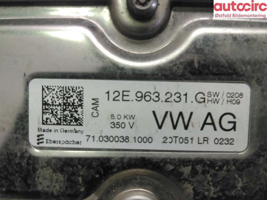 Varmeapparat register til VW e-Golf 2017-2020 (Fase 2)  (VOLKSWAGEN|5QE 819 013 AD|)