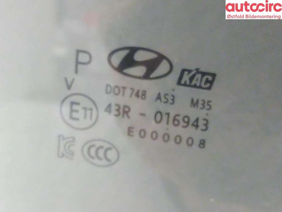 Siderute høyre bak til Hyundai Kona 2017-2021 (Type I, Fase 1)  (HYUNDAI|83420J9020|)