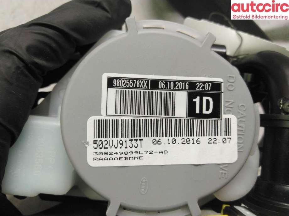 Airbag beltestrammer til Peugeot Partner 2015-2019 (Type II, Fase 2)  (PEUGEOT|98 025 578 XX|)