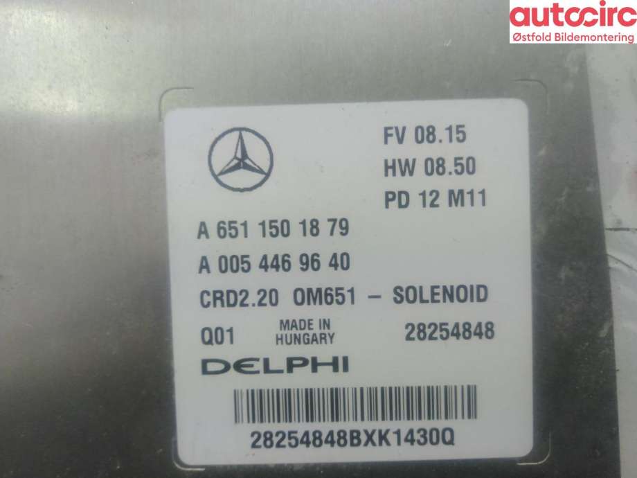 Styreenhet motor til Mercedes Vito/Viano 2010-2014 (Fase 2) (W639) (W639) (MERCEDES|A 651 150 18 79|)