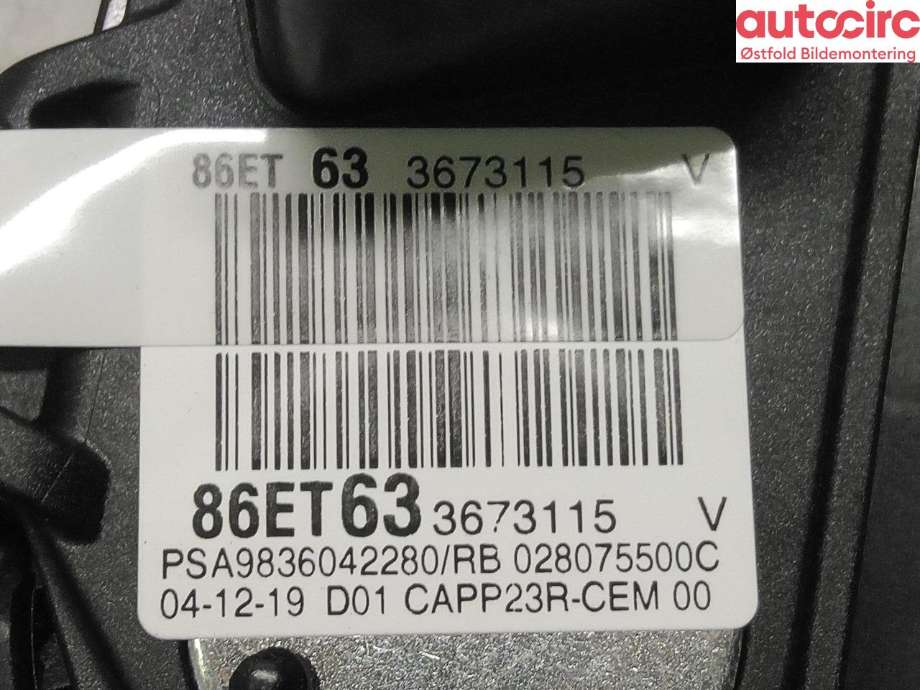 Pedal gass til Citroën C4, Spacetourer 2019-->>  (CITROEN|98 360 422 80||9674827980)