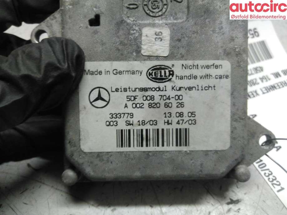 Styreenhet xenon/ballast til Mercedes ML 2005-2011 (W164) (W164) (MERCEDES|A 002 820 60 26|5DF00870400|)