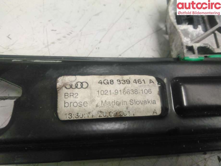 Ruteheis venstre bak til Audi A7 2010-2014 (Type I, Fase 1) (AUDI|8K0 959 802 B|4G8 839 461 A|)