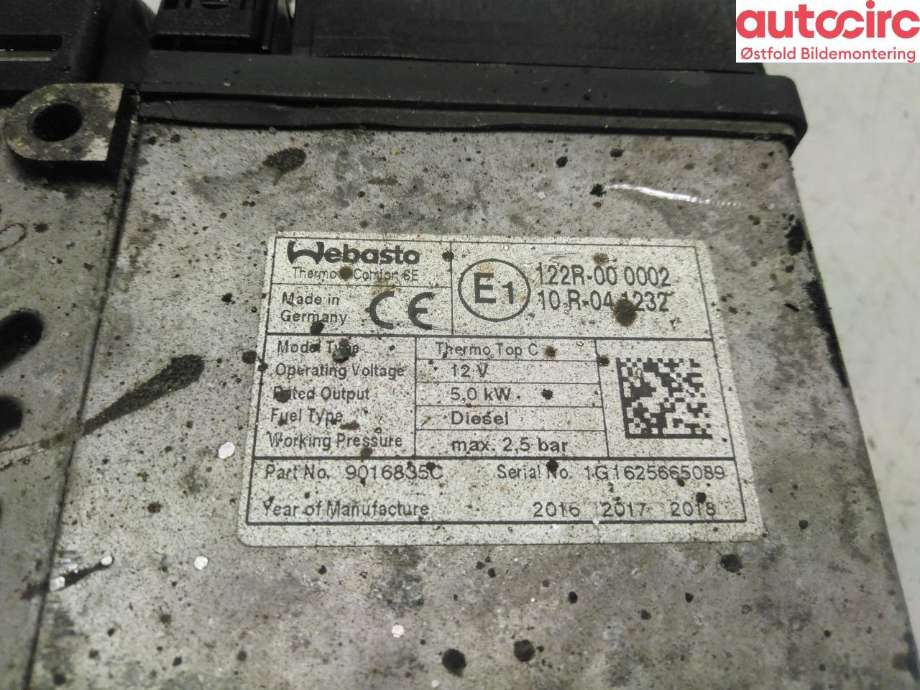 Dieselvarmer til Fiat Scudo 2007-2017 (Type II)  (FIAT|)