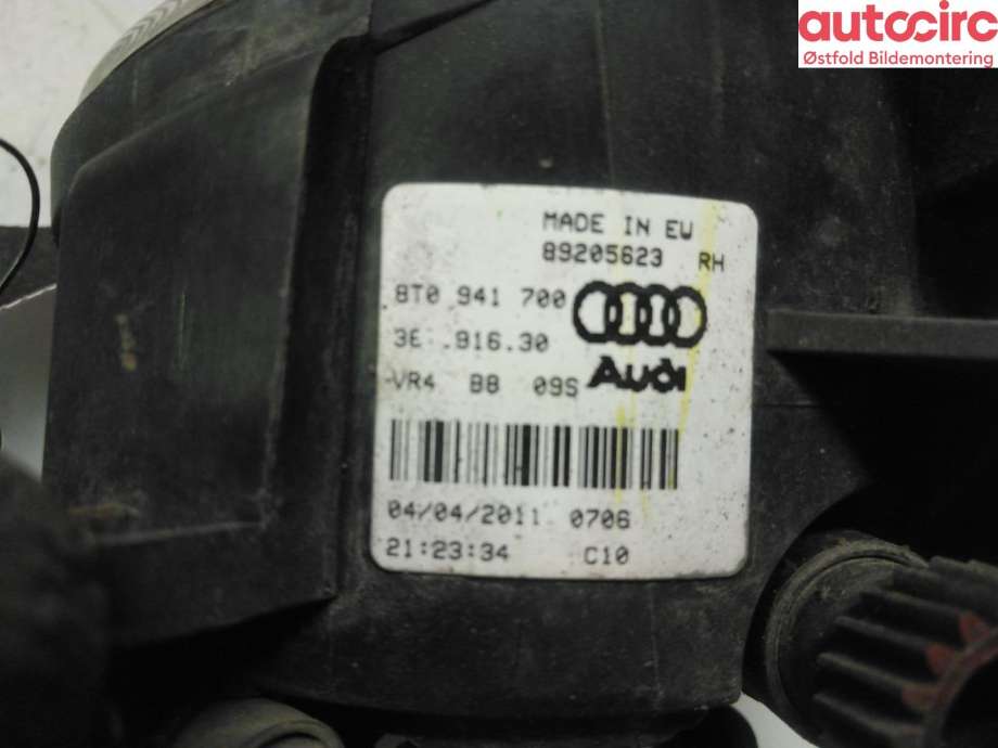Tåkelykt høyre foran til Audi A5 2007-2016 (Type I)  (AUDI|8T0 941 700|)