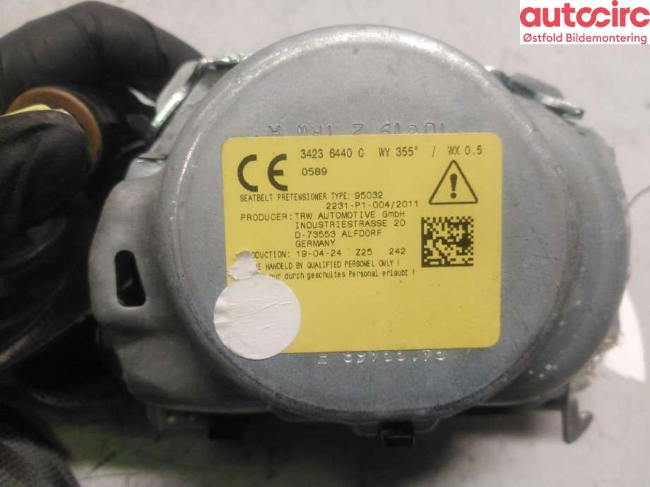 Airbag beltestrammer til Peugeot Partner 2019-->> (Type III) (PEUGEOT|98 172 277 XX|)