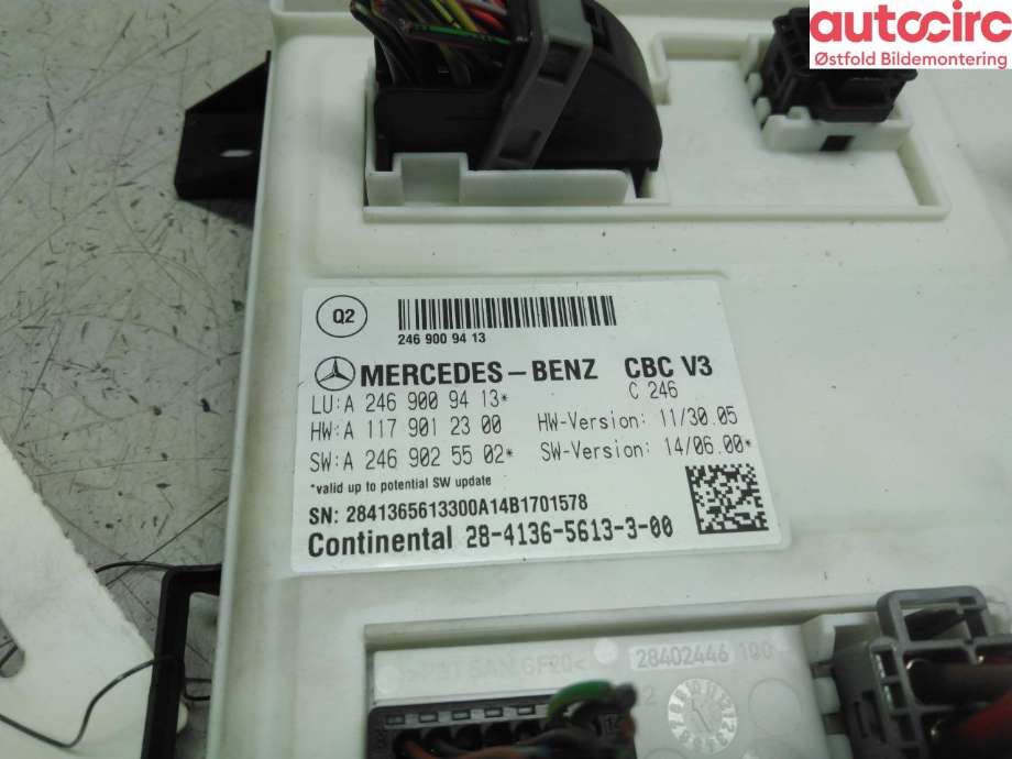 Styreenhet comfort (BCM) til Mercedes A-Klasse 2012-2018 (W176) (W176) (MERCEDES|A 246 900 94 13|)
