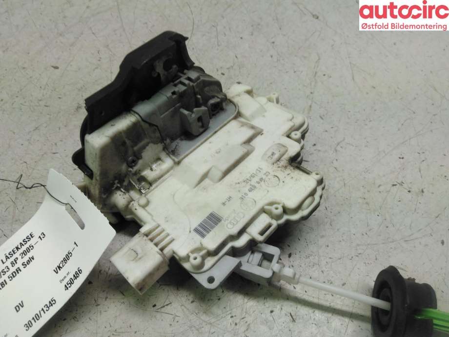 Låsekasse høyre bak til Audi A3 2009-2012 (Type II, Fase 2)  (AUDI|)