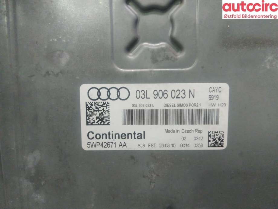 Styreenhet motor til Audi A3 2009-2012 (Type II, Fase 2) (AUDI|03L 906 023 N|)