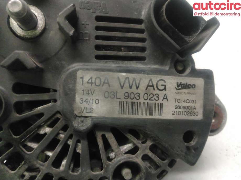 Dynamo til Audi A3 2009-2012 (Type II, Fase 2)  (AUDI|03L 903 023|)