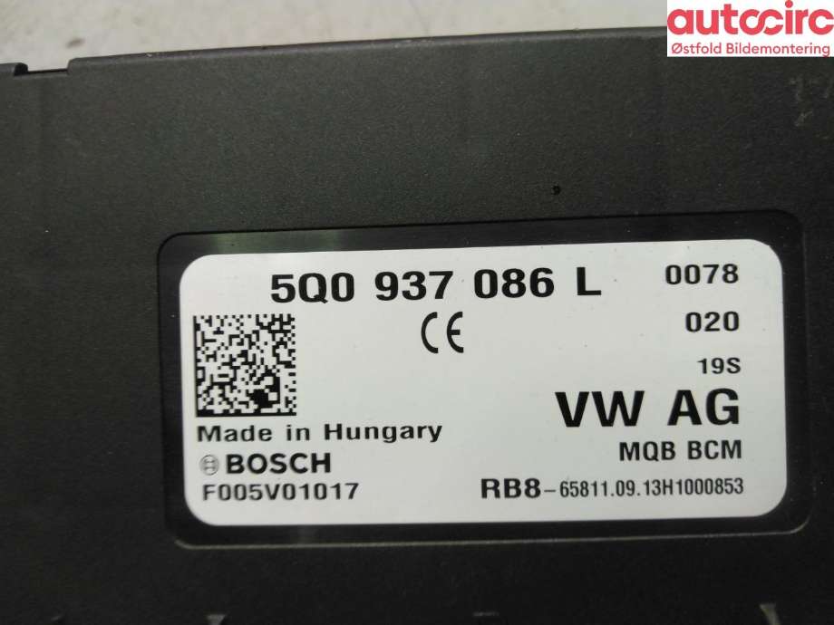 Styreenhet comfort (BCM) til VW Golf VII 2012-2017 (Fase 1)  (VOLKSWAGEN|5Q0 937 086 Q|)