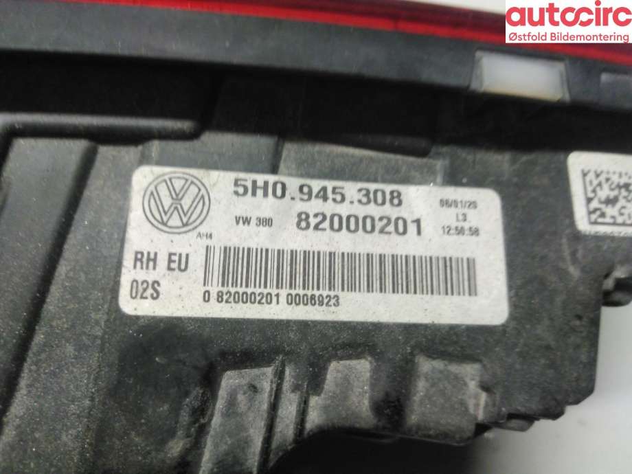 Baklykt høyre indre til VW Golf VIII 2020-->>  (VOLKSWAGEN|5H0 945 308|)