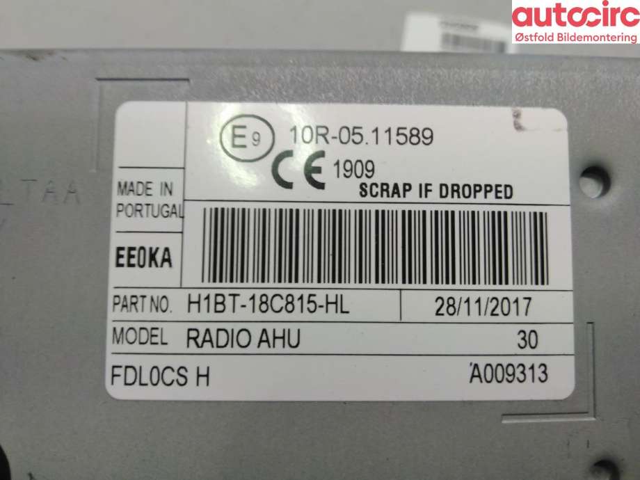 Bilstereo navigasjon til Ford Fiesta 2017-->> (Type VII)  (FORD|2426002||H1BT-18C815-HL)