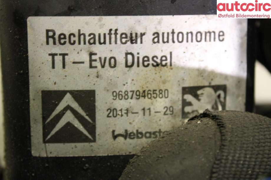 Dieselvarmer til Peugeot 508 2011-2014 (Type I, Fase 1)  (PEUGEOT|6462 AE||9687946580)