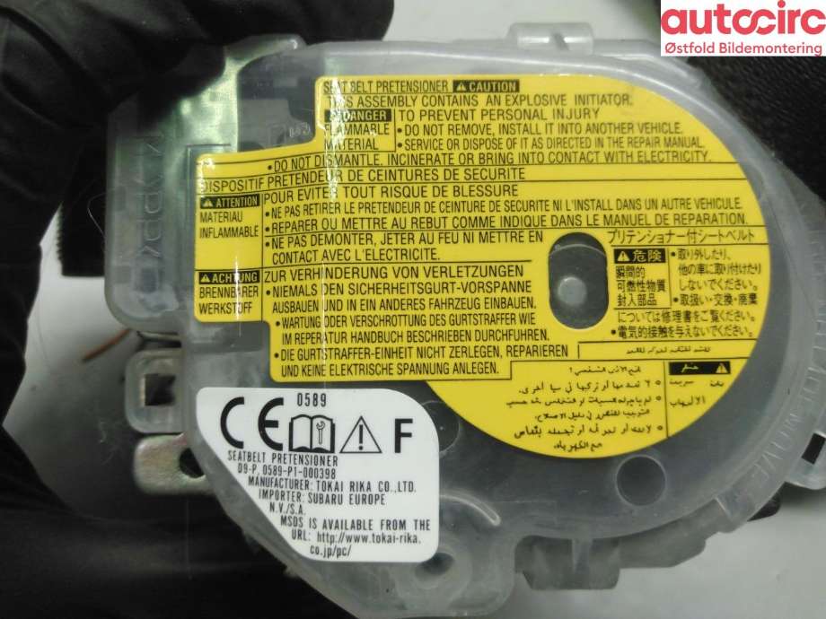 Airbag beltestrammer til Subaru Legacy 2009-2015 (SUBARU|)