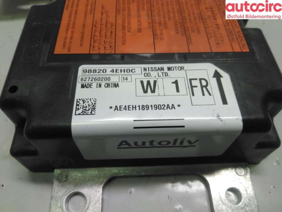 Airbag elektronikk til Nissan Qashqai 2014-2021 (Type II)  (NISSAN||988204EH0C)