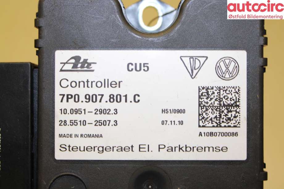 Styreenhet elektrisk parkbrems (EPB - Electric Parking Brake) til Porsche Cayenne 2010-2017 (92A) (92A) (PORSCHE|958 618 109 00|958 618 109 02|)