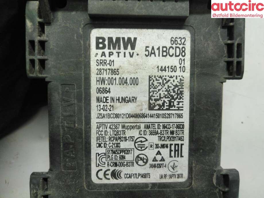 Sensor radar til BMW 3-Serie 2018-->> (G20) (G20) (BMW|66 32 5 A84 CF7|)