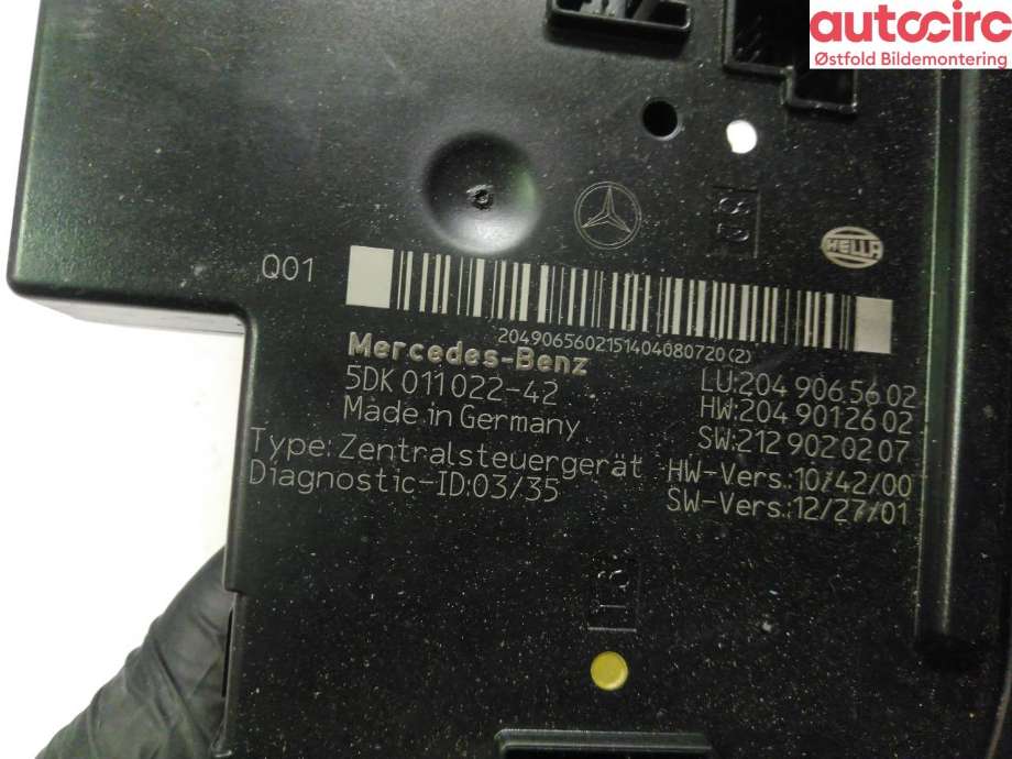Sikringsboks til Mercedes C-Klasse 2011-2014 (Fase 2) (W204) (W204) (MERCEDES||A2049065602)