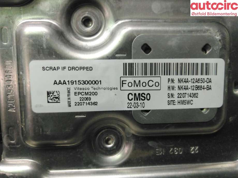 Styreenhet diverse til Ford E-Transit 2022-->>  (FORD|2605501||NK4A12A650DA)