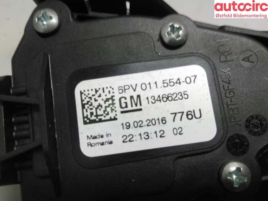 Pedal gass til Opel Astra K 2015-->>  (OPEL|13466235|)