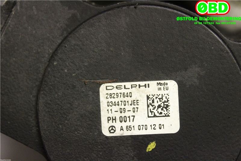 Dieselpumpe til Mercedes Vito/Viano 2004-2010 (Fase 1) (W639) (W639) (A 651 070 12 01||6510701201)