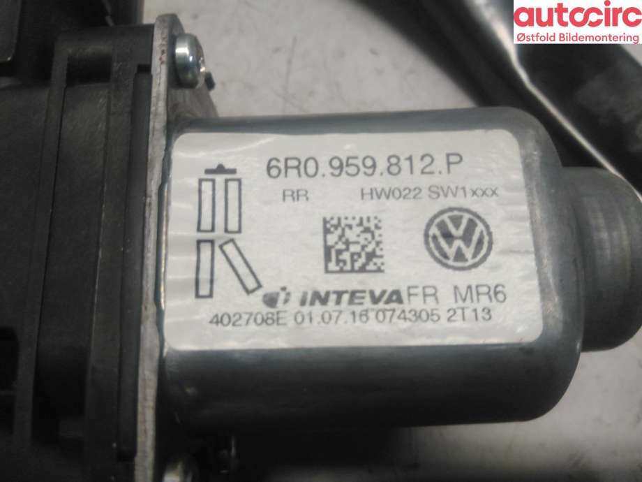 Ruteheis høyre bak til VW Amarok 2016-2022 (Type I, Fase 2)  (VOLKSWAGEN|2H7 839 402 J|)