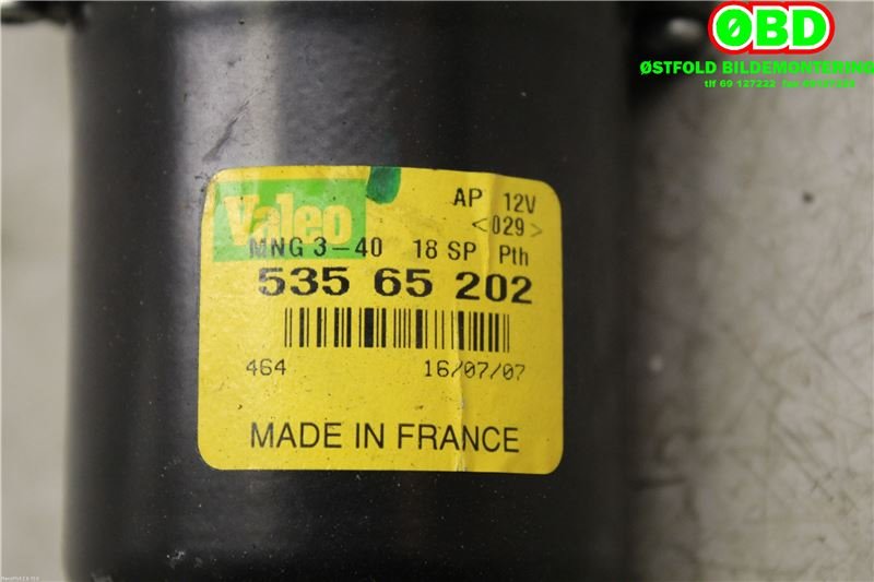 Viskermotor frontrute til Renault Scenic 2003-2009 (Type II)  (RENAULT|7701056003|)