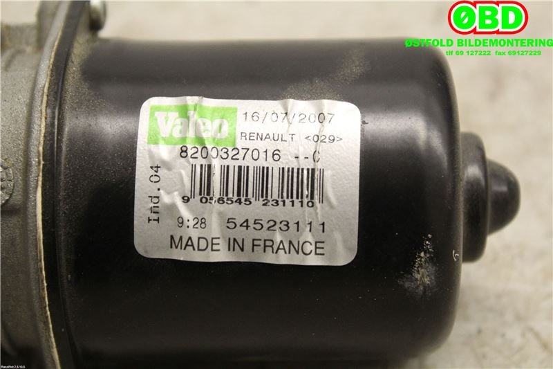 Viskermotor frontrute til Renault Scenic 2003-2009 (Type II)  (RENAULT|7701056003|)