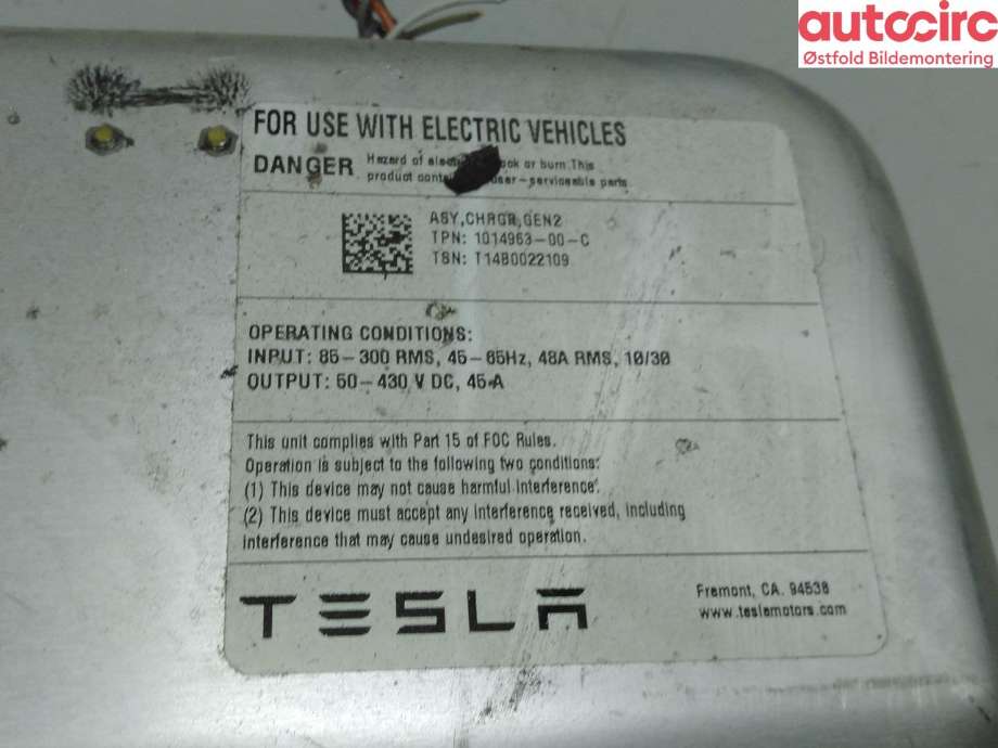 Batterilader (OBC - On Board Charger) til Tesla Model S 2013-2016 (Fase 1)  (TESLA||1014963-00-C)
