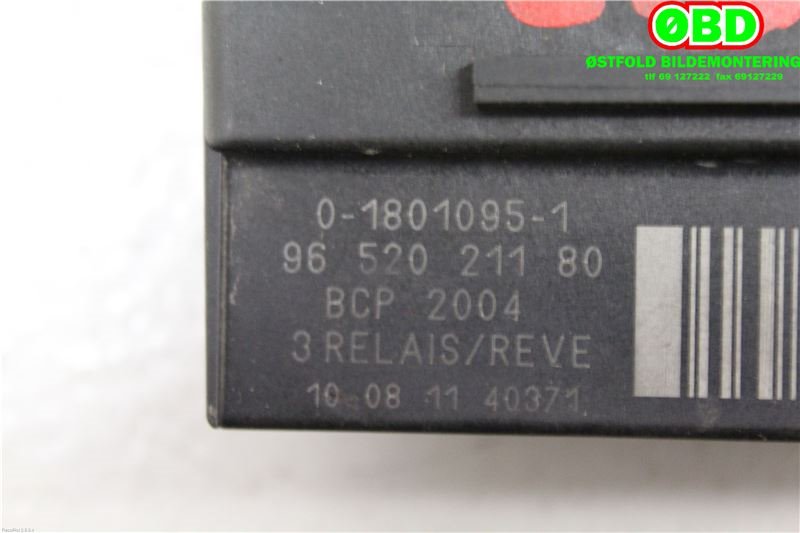 Rele diverse til Citroën Berlingo 2008-2015 (Type II, Fase 1) (CITROEN|6500EJ||9652021180)
