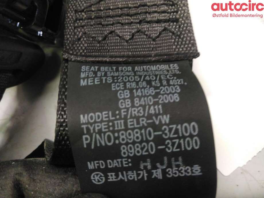 Airbag beltestrammer til Hyundai i40 2012-2017 (HYUNDAI|898203Z100HZ|)