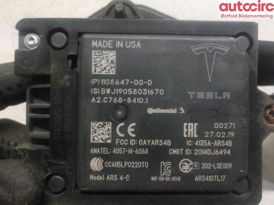 Sensor radar til Tesla Model X 2016-->> (TESLA|)