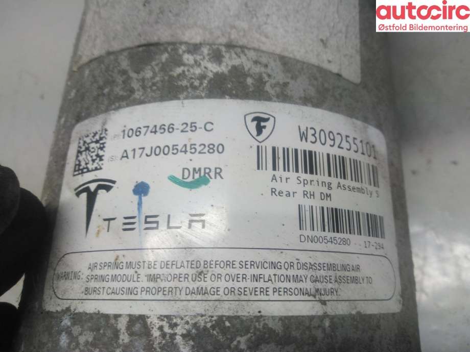 Fjær foran nivå luftpute/belg til Tesla Model S 2016-2021 (Fase 2)  (TESLA|)