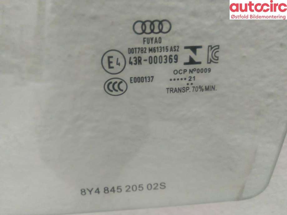 Siderute venstre bak til Audi A3 2020-->> (Type IV) (AUDI|8Y4 845 205|8Y4 845 205 B|)